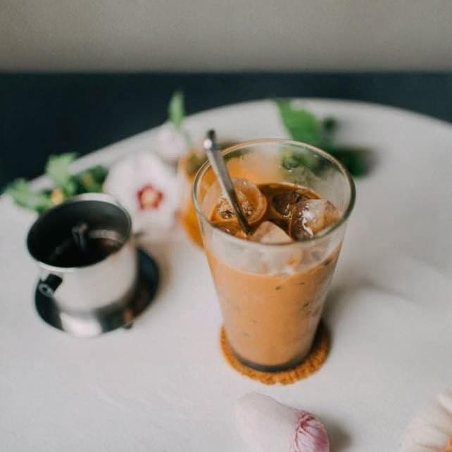 Vietnamese Hot Black Coffee with Condensed Milk.