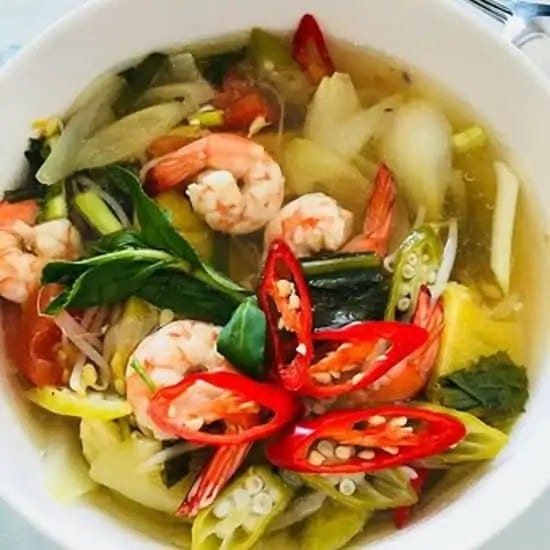 91. Shrimp Sweet & Sour Soup / Tôm.