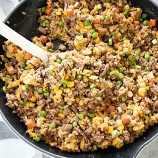 84. Beef Fried Rice / Cơm Chiên Bò.