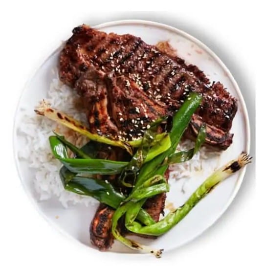 78. Grilled Beef Short Ribs with Steamed Rice / Cơm Sườn Bò Nướng.