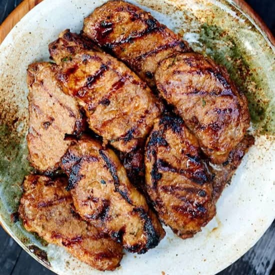 126. Slices of Pork Marinated / Thịt Nướng.