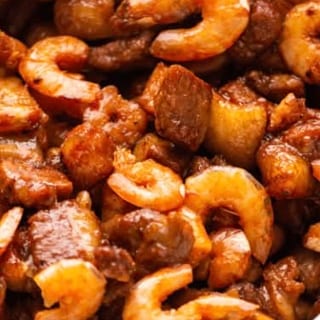 130. Shrimp & Pork Simmered in Caramel Sauce / Tôm Thịt Heo Kho Tộ