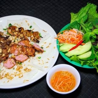 61. Thin Vermicelli with Grilled Homemade Pork Meatballs / Bánh Hỏi Nem Nướng