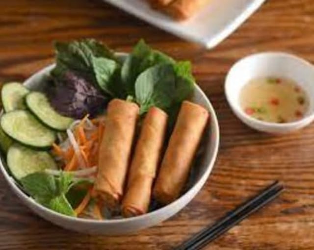 47. Vermicelli with Fried Spring Rolls / Bún Chả Giò.