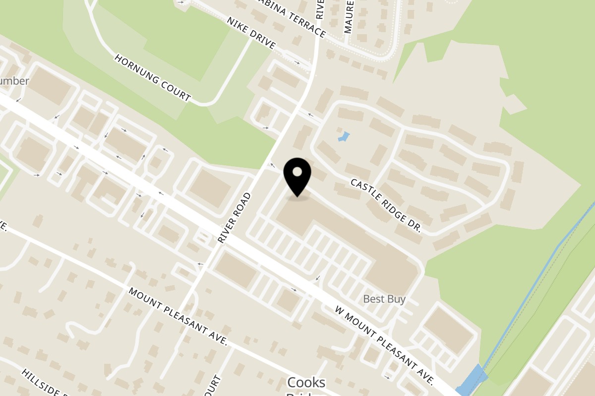 Map showing the location of Saigon Pho on 354 New Jersey 10 in East Hanover